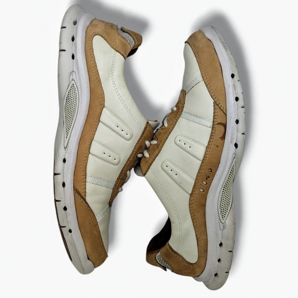 Clarks Unstructured | Two-Tone Leather Casual Comfort Sneakers Women's Size 7 - Picture 7 of 9